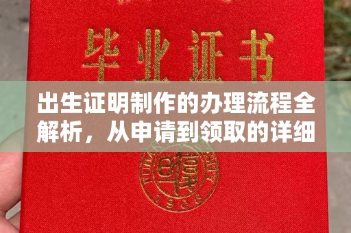 英吉沙出生证明制作的办理流程全解析，从申请到领取的详细指南